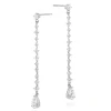 Beaverbrooks Silver Cubic Zirconia Pear Drop Earrings