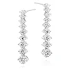 Beaverbrooks Silver Cubic Zirconia Drop Earrings