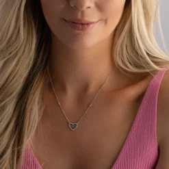 Beaverbrooks Silver Cubic Zirconia Infinity Necklace