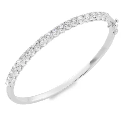 Beaverbrooks Silver Cubic Zirconia Bangle