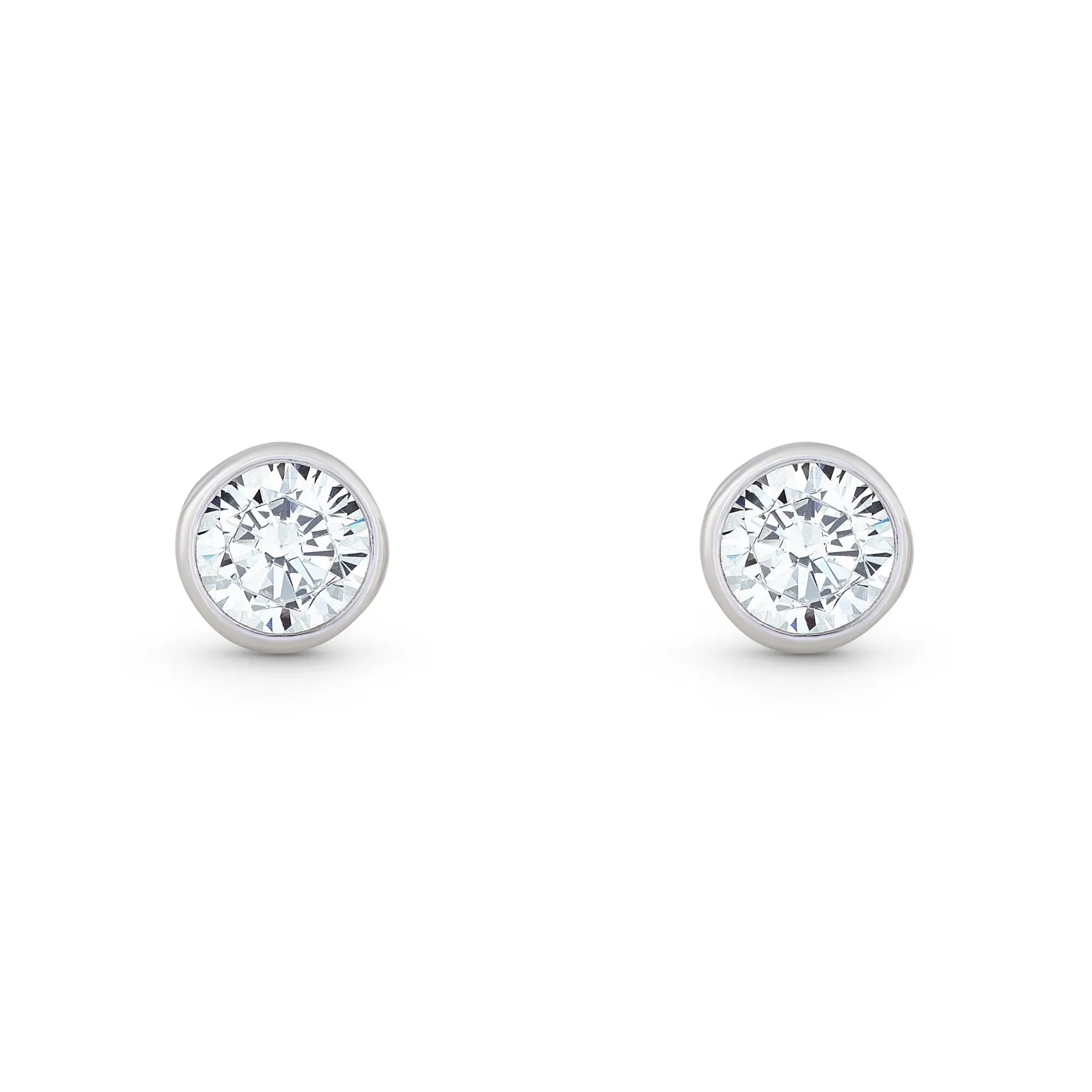 Beaverbrooks Silver Cubic Zirconia Stud Earrings