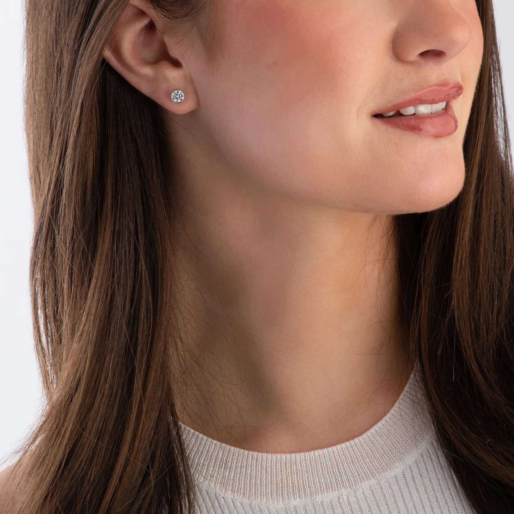 Beaverbrooks Silver Cubic Zirconia Stud Earrings