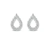 Beaverbrooks Silver Cubic Zirconia Pear Stud Earrings