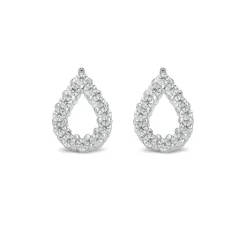 Beaverbrooks Silver Cubic Zirconia Pear Stud Earrings