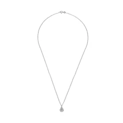 Beaverbrooks Silver Cubic Zirconia Crown Pendant
