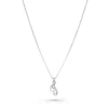 Beaverbrooks Silver Cubic Zirconia Initial T Pendant