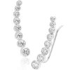 Beaverbrooks Silver Cubic Zirconia Climber Earrings