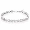 Beaverbrooks Silver Cubic Zirconia Pear Bracelet