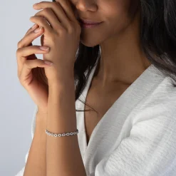 Beaverbrooks Silver Cubic Zirconia Pear Bracelet