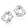 Beaverbrooks Silver Cubic Zirconia Knot Stud Earrings