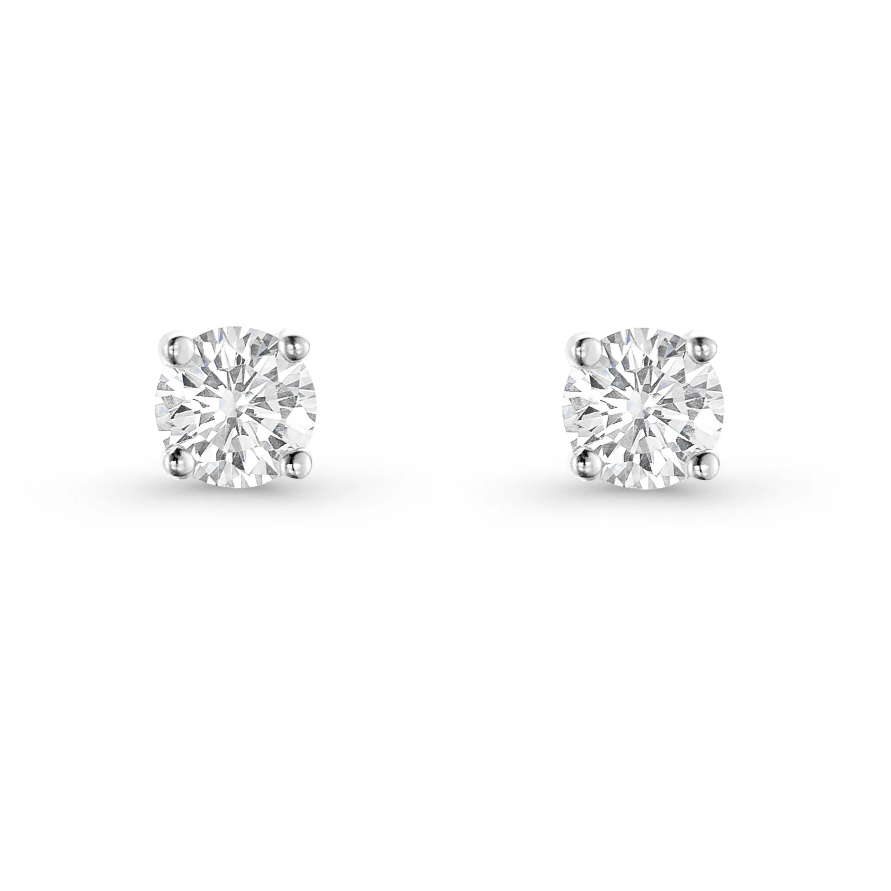 Beaverbrooks Silver Cubic Zirconia Stud Earrings