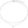 Beaverbrooks Silver Cubic Zirconia Choker Necklace