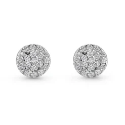 Beaverbrooks Silver Cubic Zirconia Stud Earrings