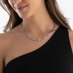 Beaverbrooks Silver Cubic Zirconia Infinity Necklace