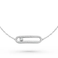 Beaverbrooks Silver Cubic Zirconia Glide Bracelet
