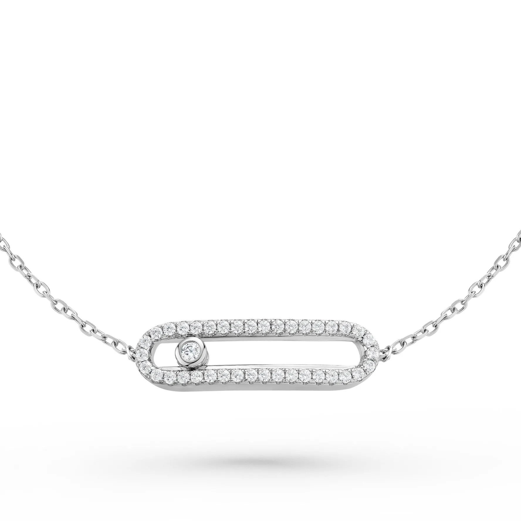 Beaverbrooks Silver Cubic Zirconia Glide Bracelet