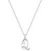 Beaverbrooks Silver Cubic Zirconia Initial Q Pendant