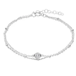 Beaverbrooks Silver Cubic Zirconia Bracelet