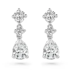 Beaverbrooks Silver Cubic Zirconia Drop Earrings