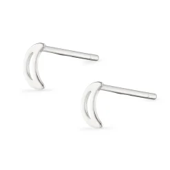 Beaverbrooks Silver Cubic Zirconia Moon and Star Earrings Set