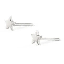 Beaverbrooks Silver Cubic Zirconia Moon and Star Earrings Set