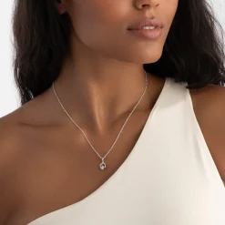 Beaverbrooks Silver Cubic Zirconia Pendant