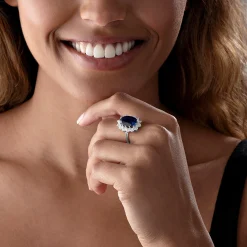 Beaverbrooks Silver Cubic Zirconia Cluster Ring