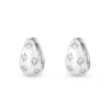 Beaverbrooks Silver Cubic Zirconia Huggie Hoop Earrings