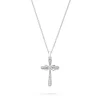 Beaverbrooks Silver Cubic Zirconia Infinity Cross Pendant