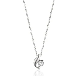 Beaverbrooks Silver Cubic Zirconia Pendant