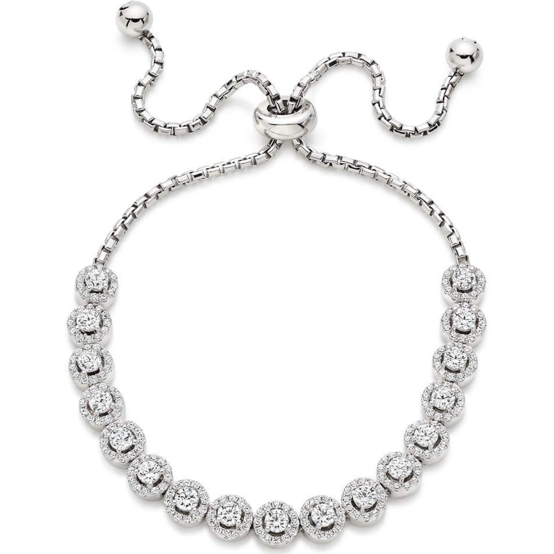 Beaverbrooks Silver Cubic Zirconia Bracelet