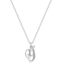 Beaverbrooks Silver Cubic Zirconia Initial Y Pendant