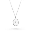 Beaverbrooks Silver Cubic Zirconia Starburst Locket