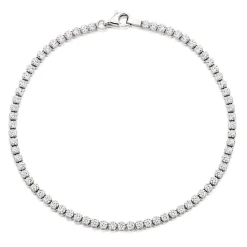 Beaverbrooks Silver Cubic Zirconia Tennis Bracelet