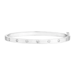Beaverbrooks Silver Cubic Zirconia Bangle