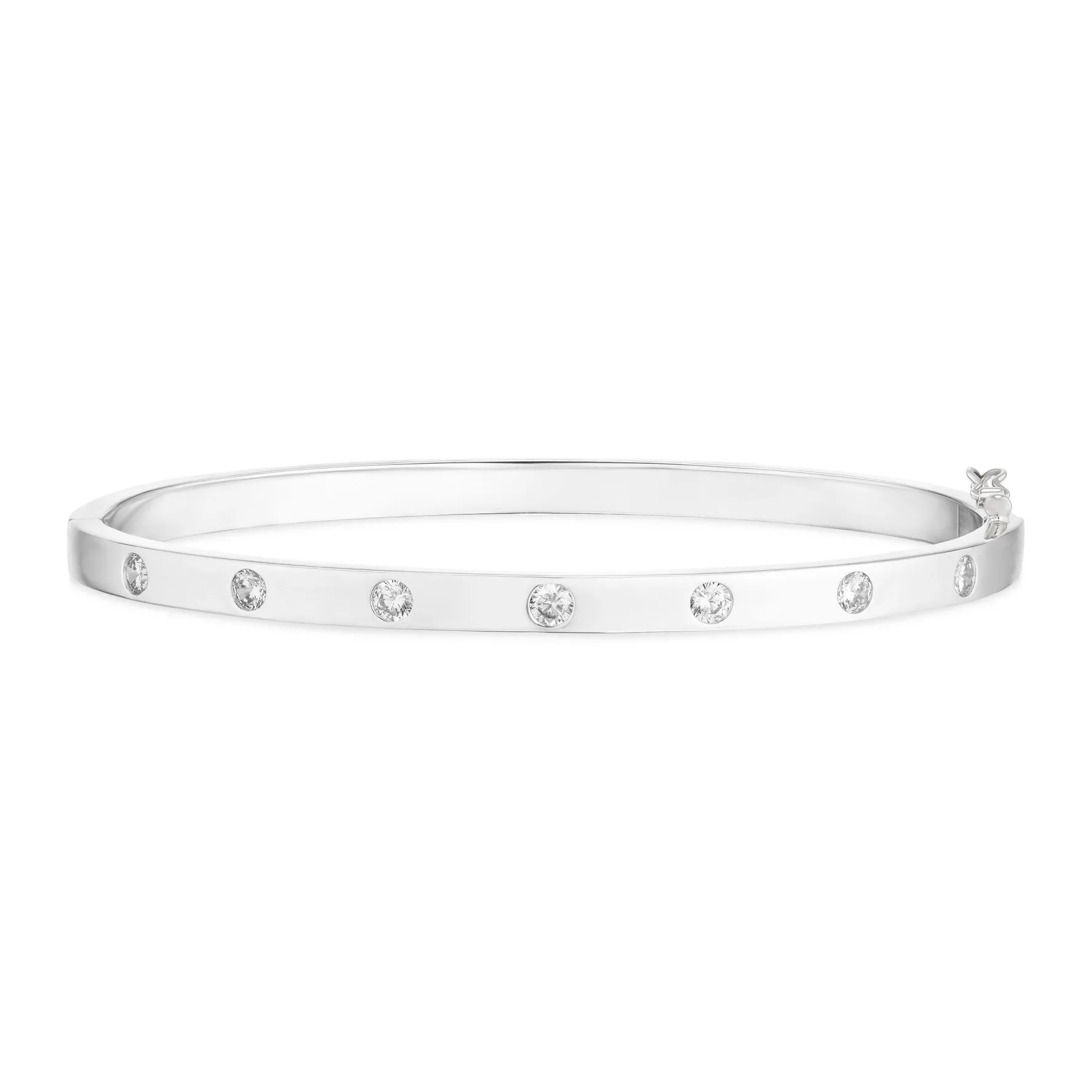 Beaverbrooks Silver Cubic Zirconia Bangle