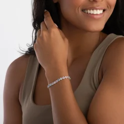 Beaverbrooks Silver Cubic Zirconia Multi-Coloured Slider Bracelet