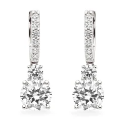 Beaverbrooks Silver Cubic Zirconia Drop Earrings