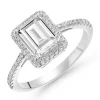 Beaverbrooks Silver Cubic Zirconia Halo Ring