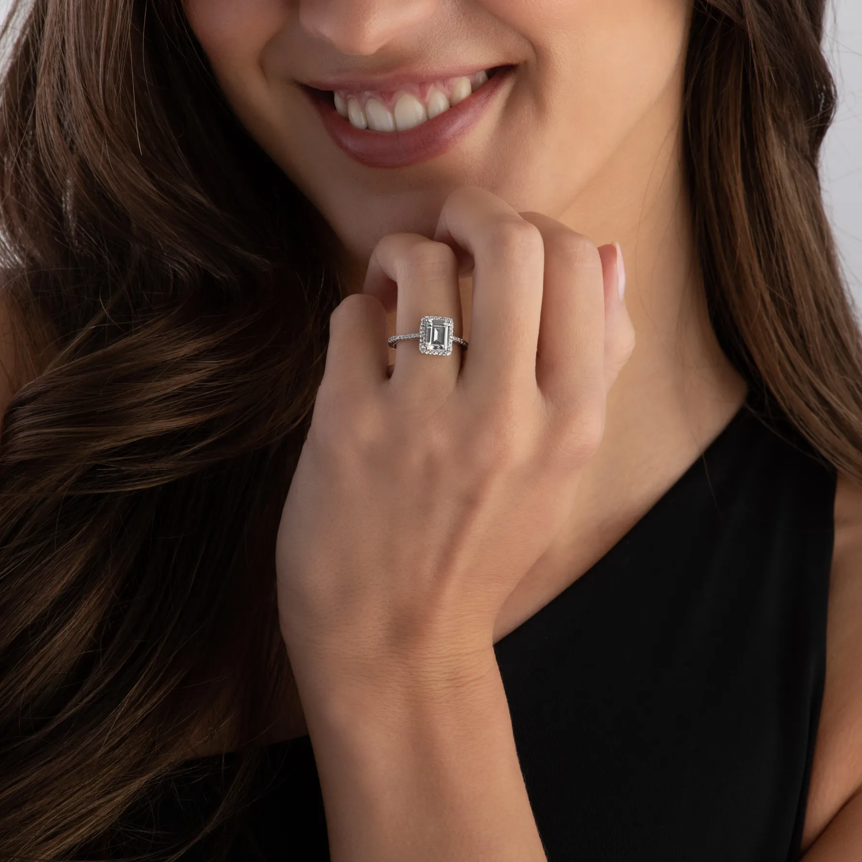 Beaverbrooks Silver Cubic Zirconia Halo Ring
