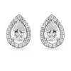 Beaverbrooks Silver Cubic Zirconia Teardrop Stud Earrings
