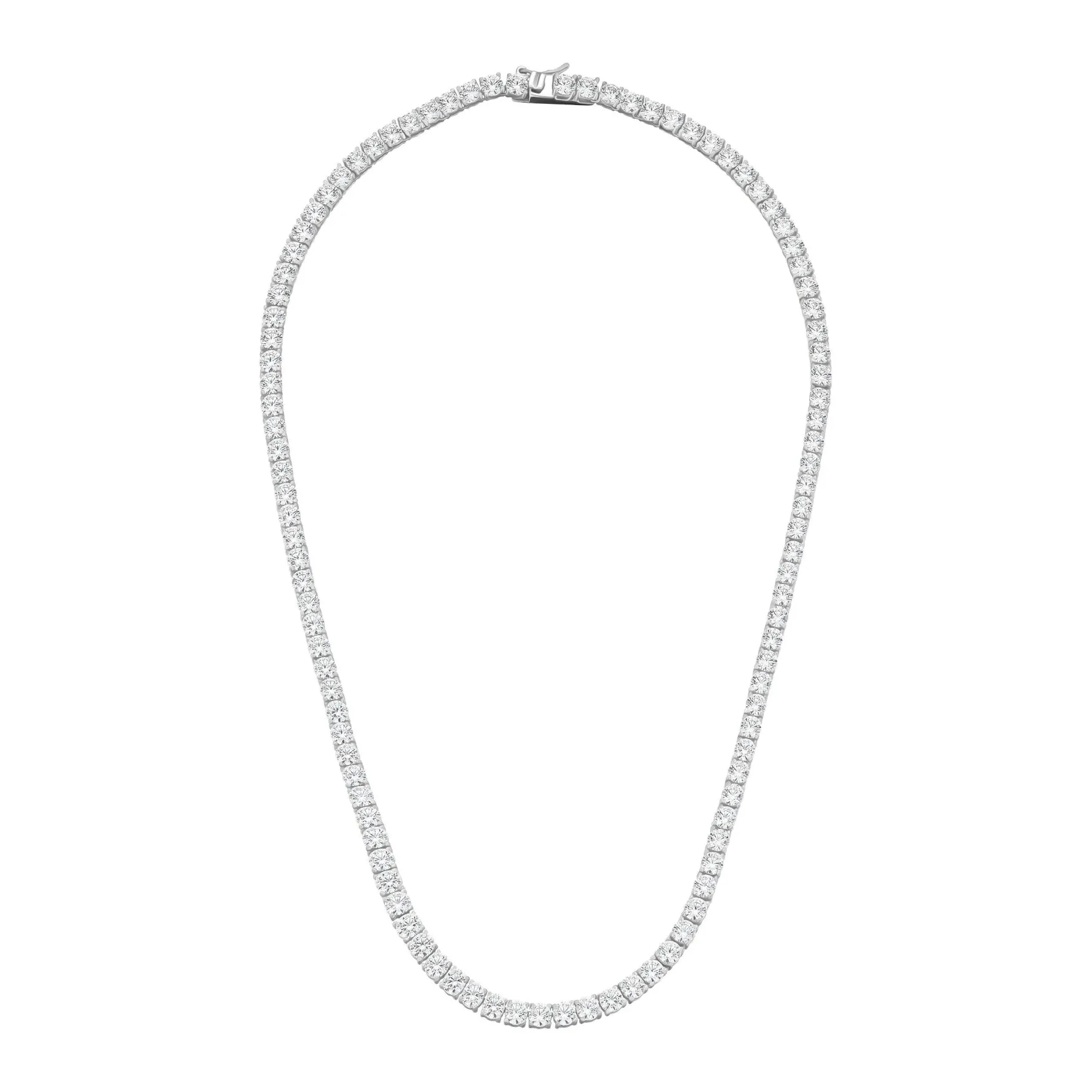 Beaverbrooks Silver Cubic Zirconia Tennis Necklace