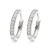 Beaverbrooks Silver Cubic Zirconia Huggie Hoop Earrings