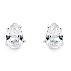 Beaverbrooks Silver Cubic Zirconia Fancy Cut Earrings Set