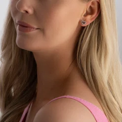 Beaverbrooks Silver Cubic Zirconia Infinity Heart Earrings