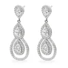 Beaverbrooks Silver Cubic Zirconia Pear Drop Earrings
