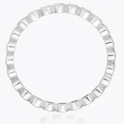 Beaverbrooks Silver Cubic Zirconia Bubble Stacking Ring