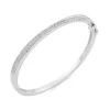 Beaverbrooks Silver Cubic Zirconia Twist Bangle