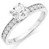 Beaverbrooks Silver Cubic Zirconia Solitaire Ring