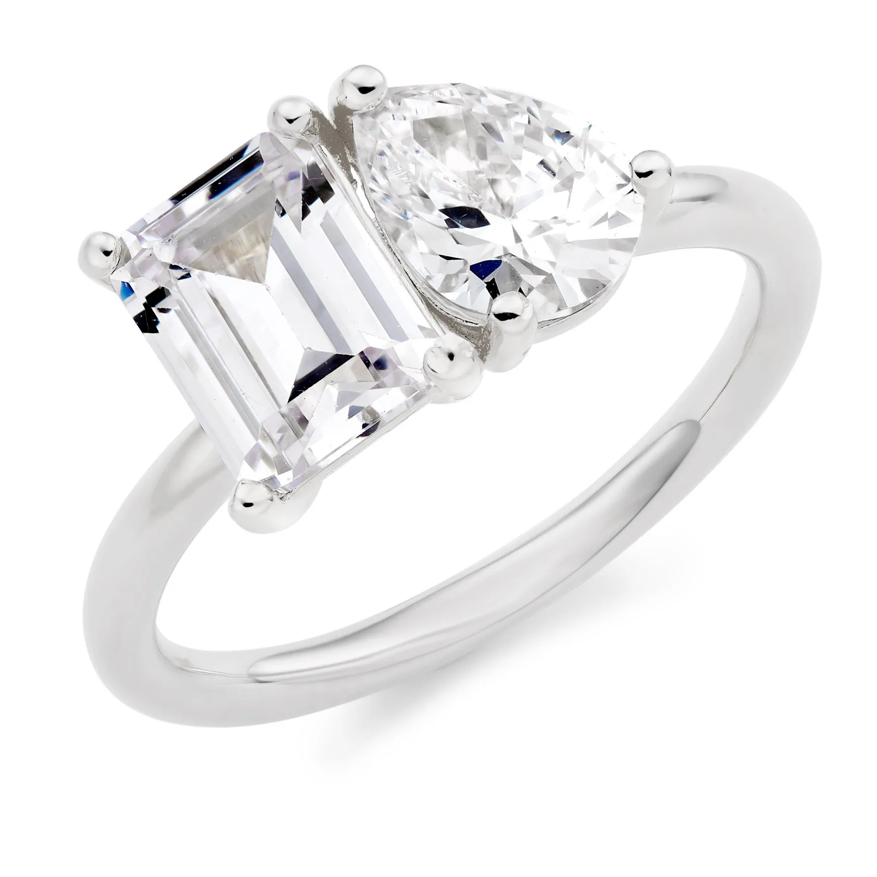 Beaverbrooks Silver Cubic Zirconia Ring